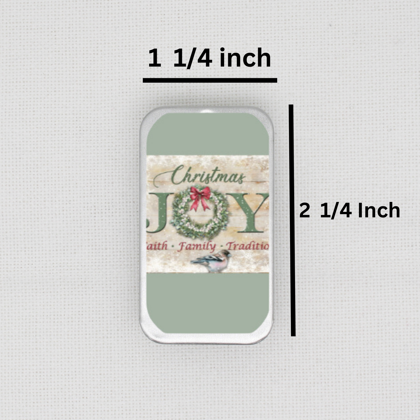 Christmas Joy Needle Tin