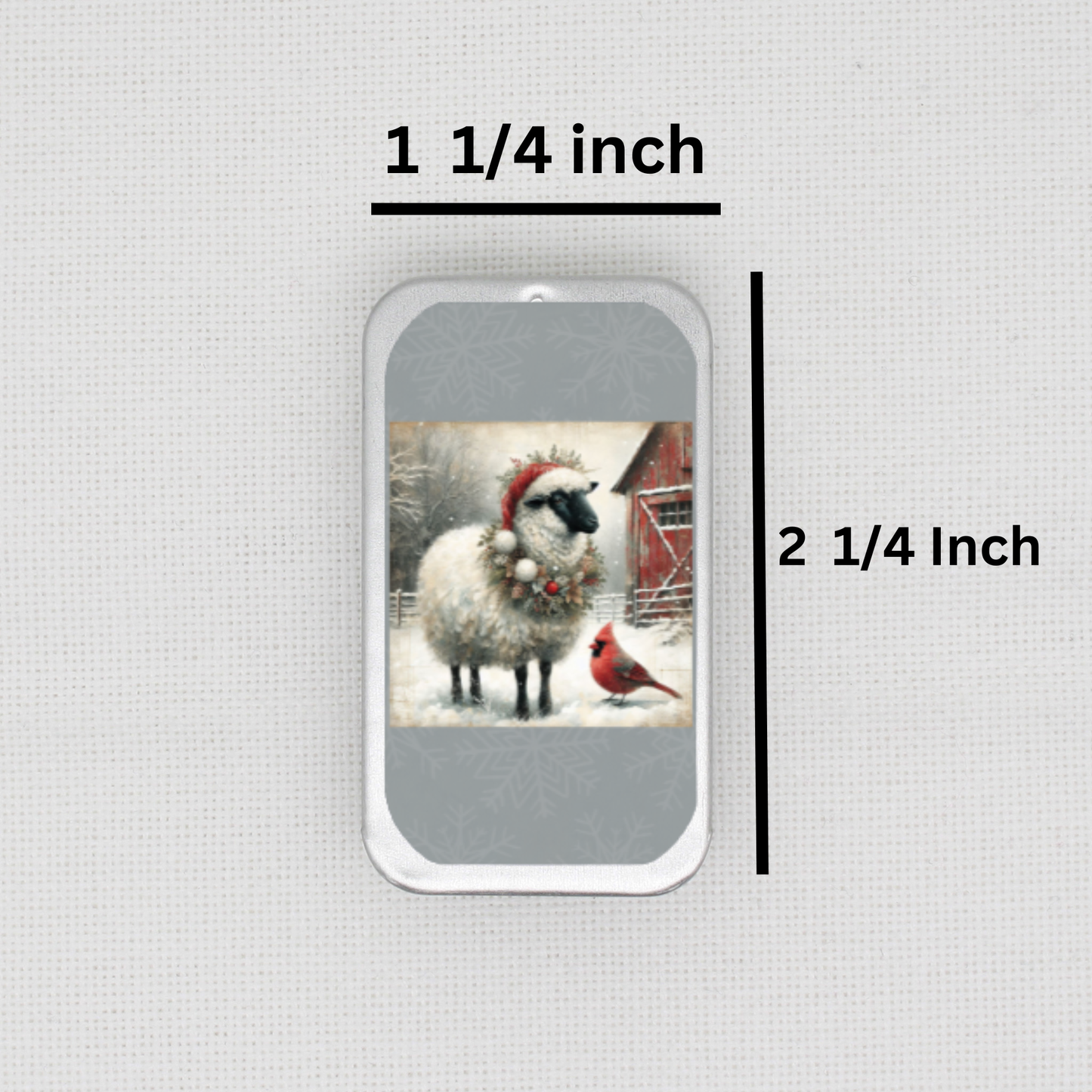 Christmas Sheep Needle Tin