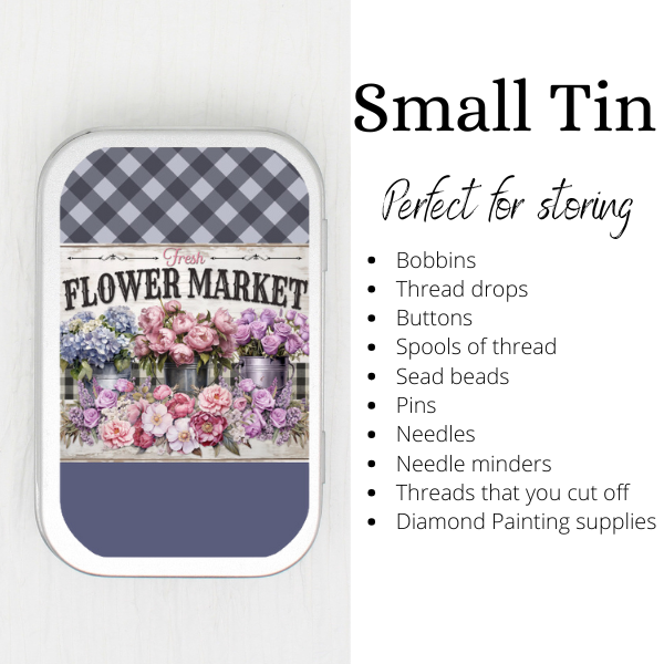 Flower Market Small Storage Tin