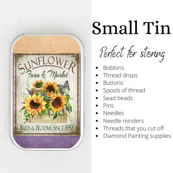 Sunflower Small Storage Tin