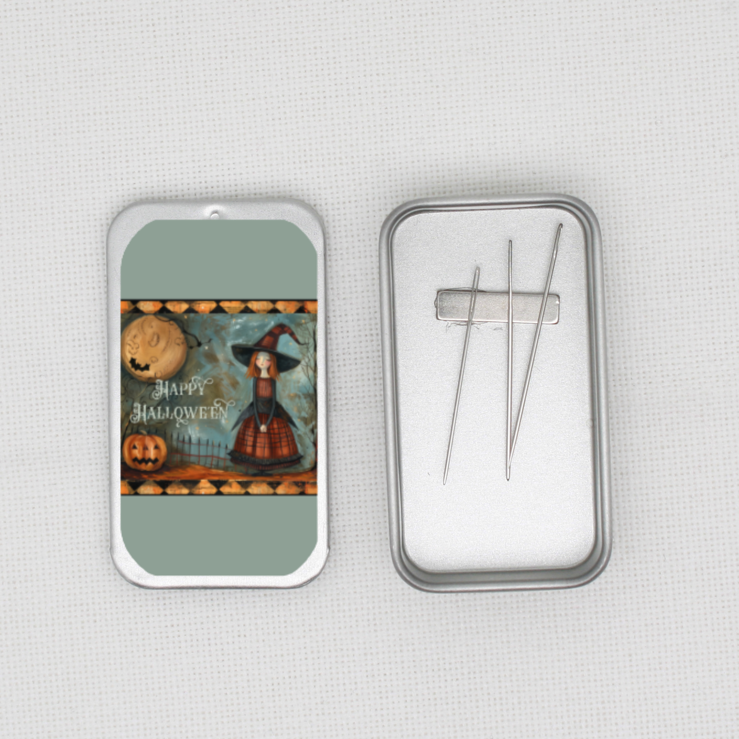 Halloween Witch Needle Tin