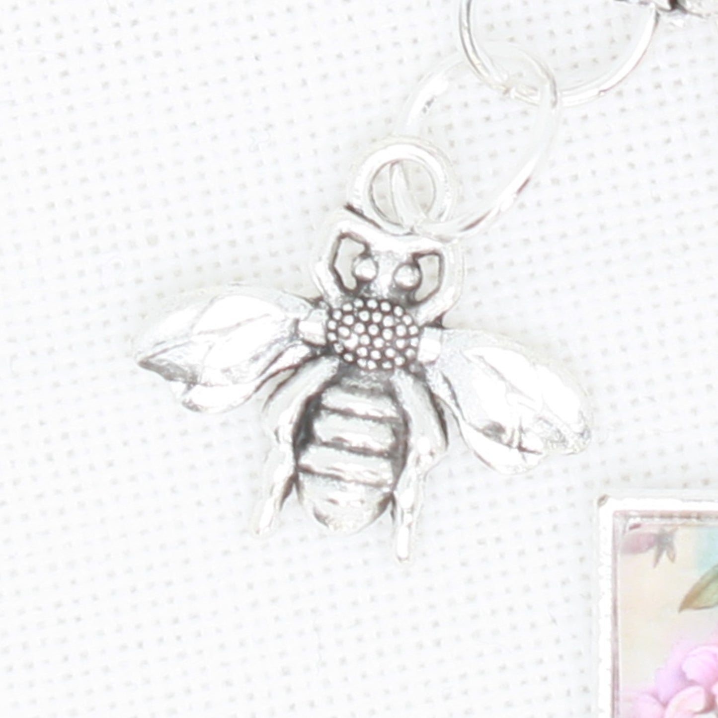 Bee And Flowers Floss Ring