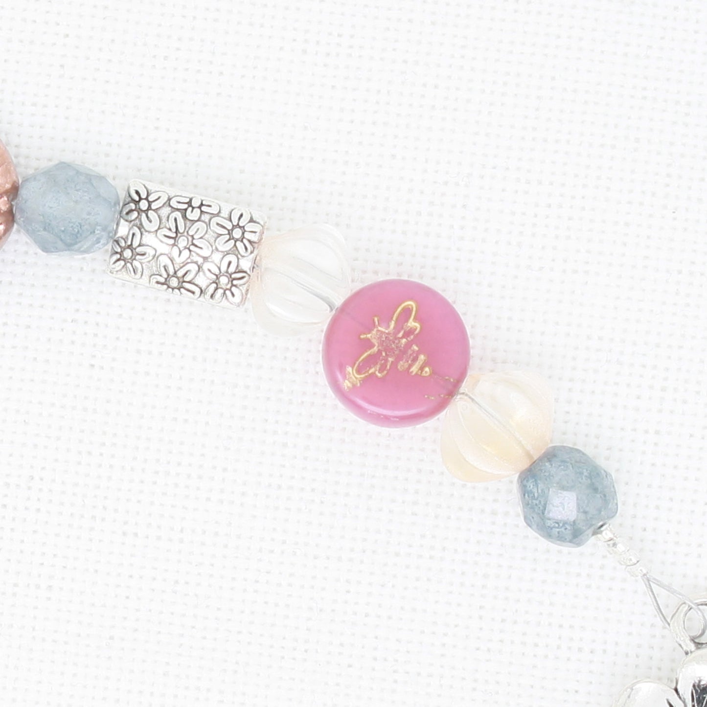 Flower and Bee Scissor Fob