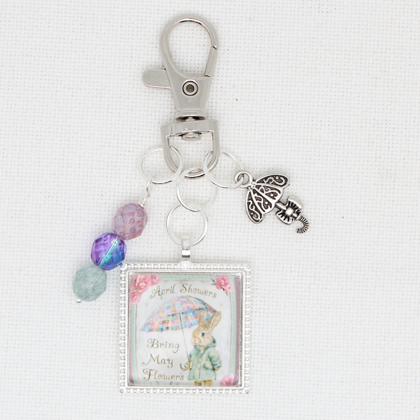 April Showers Zipper Pull/ Mini-Fob