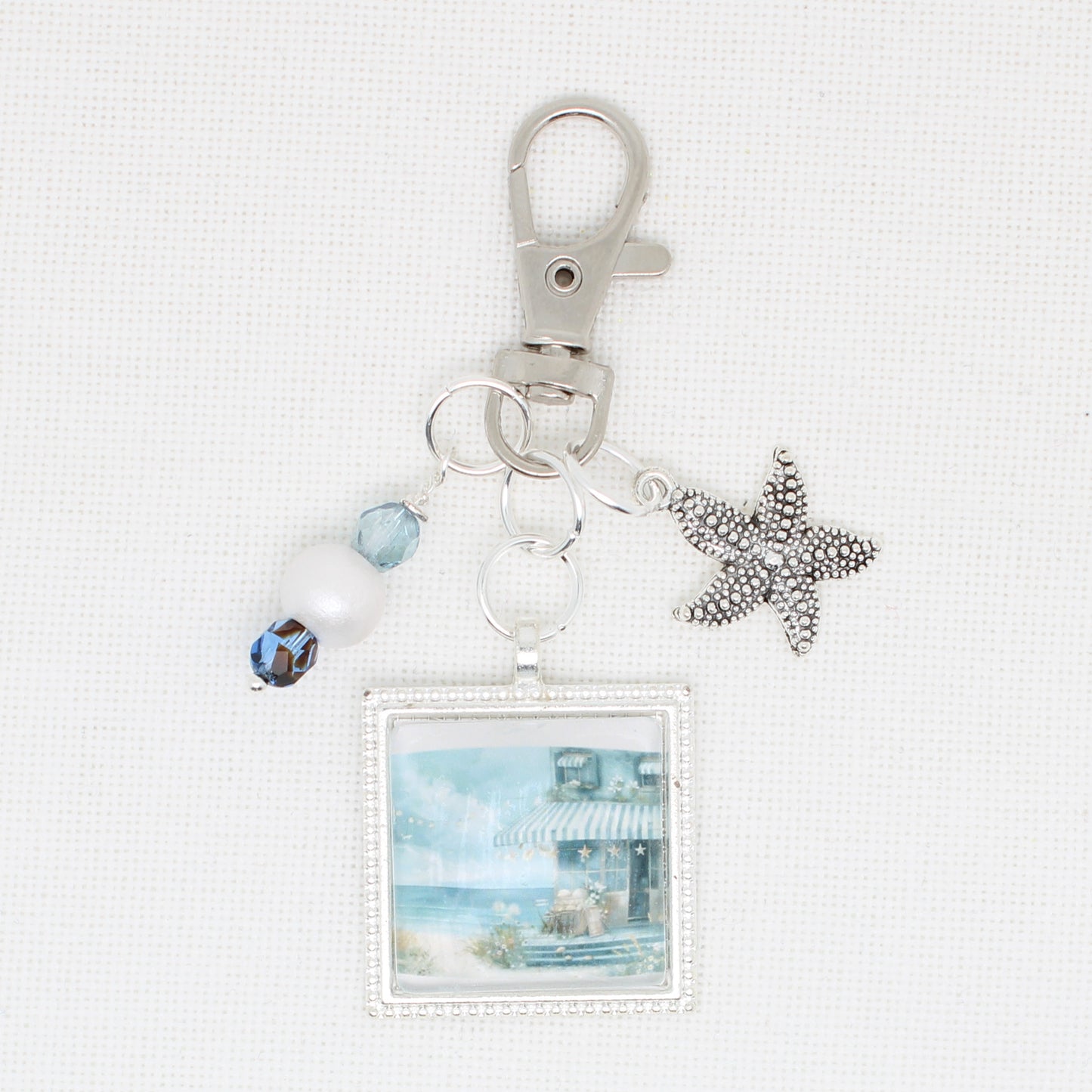 Beach Cafe Zipper Pull/ Mini-Fob