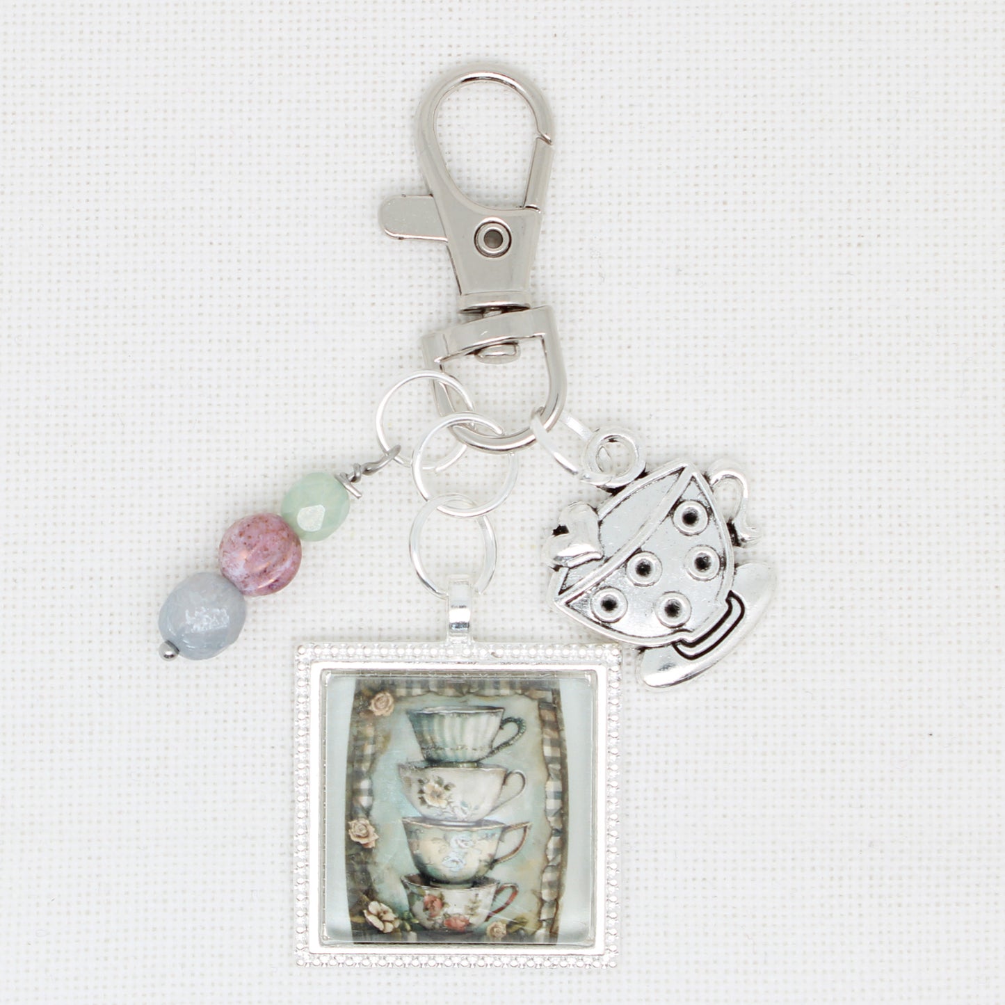 Teacups Zipper Pull/ Mini-Fob