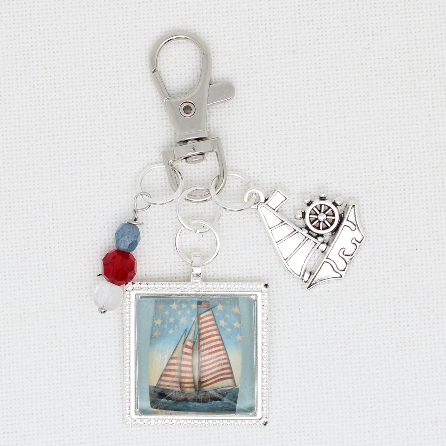 This Land Is Your Land Sailboat Zipper Pull/ Mini-Fob