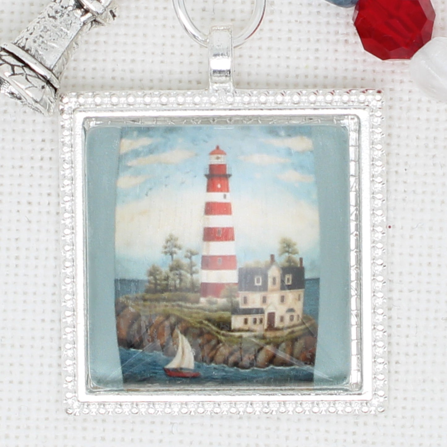 This Land Is Your Land Lighthouse Zipper Pull/ Mini-Fob