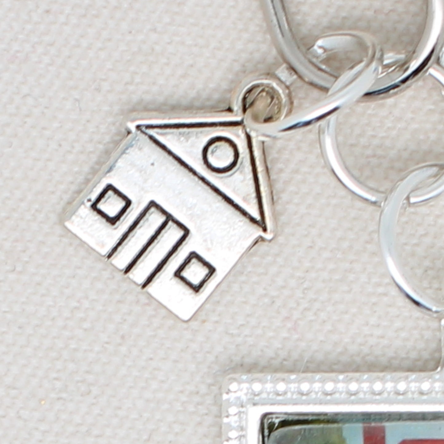 Summer House Zipper Pull/ Mini-Fob