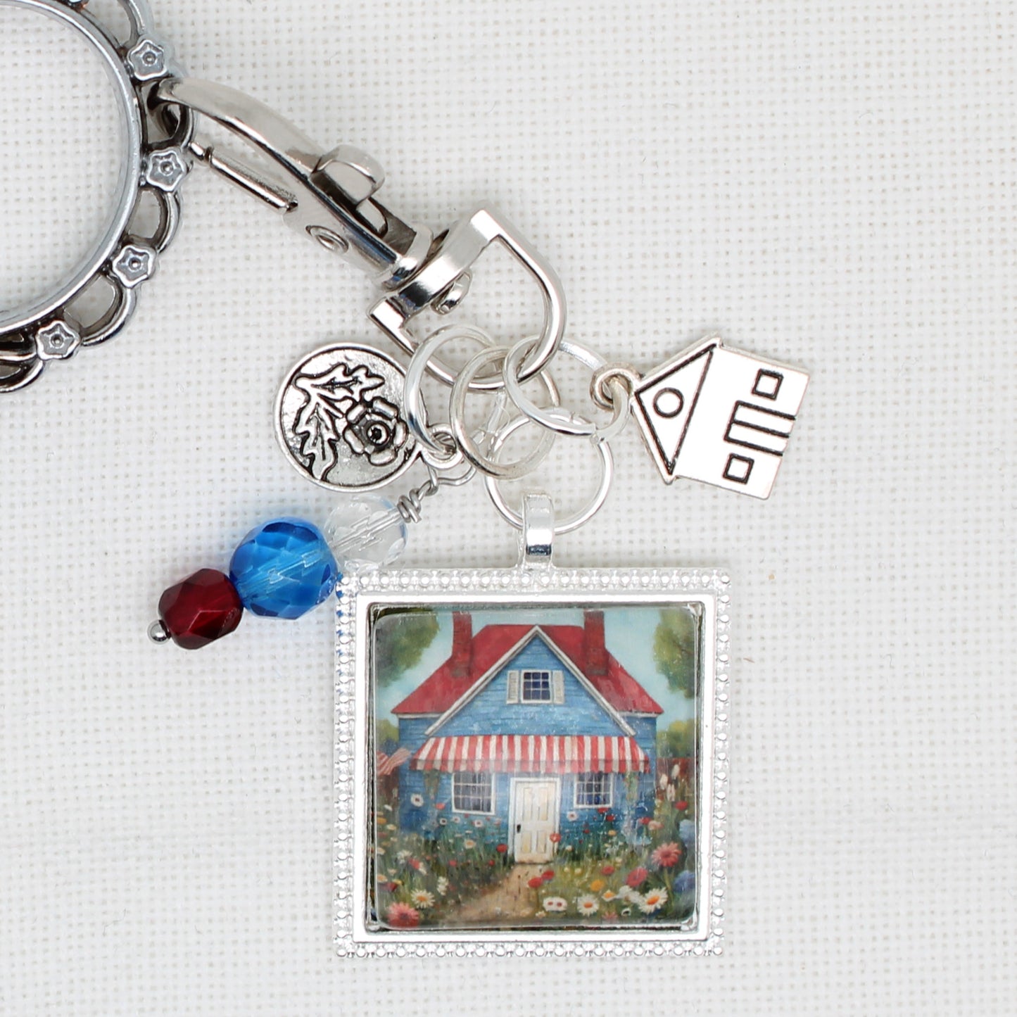Summer House Zipper Pull/ Mini-Fob