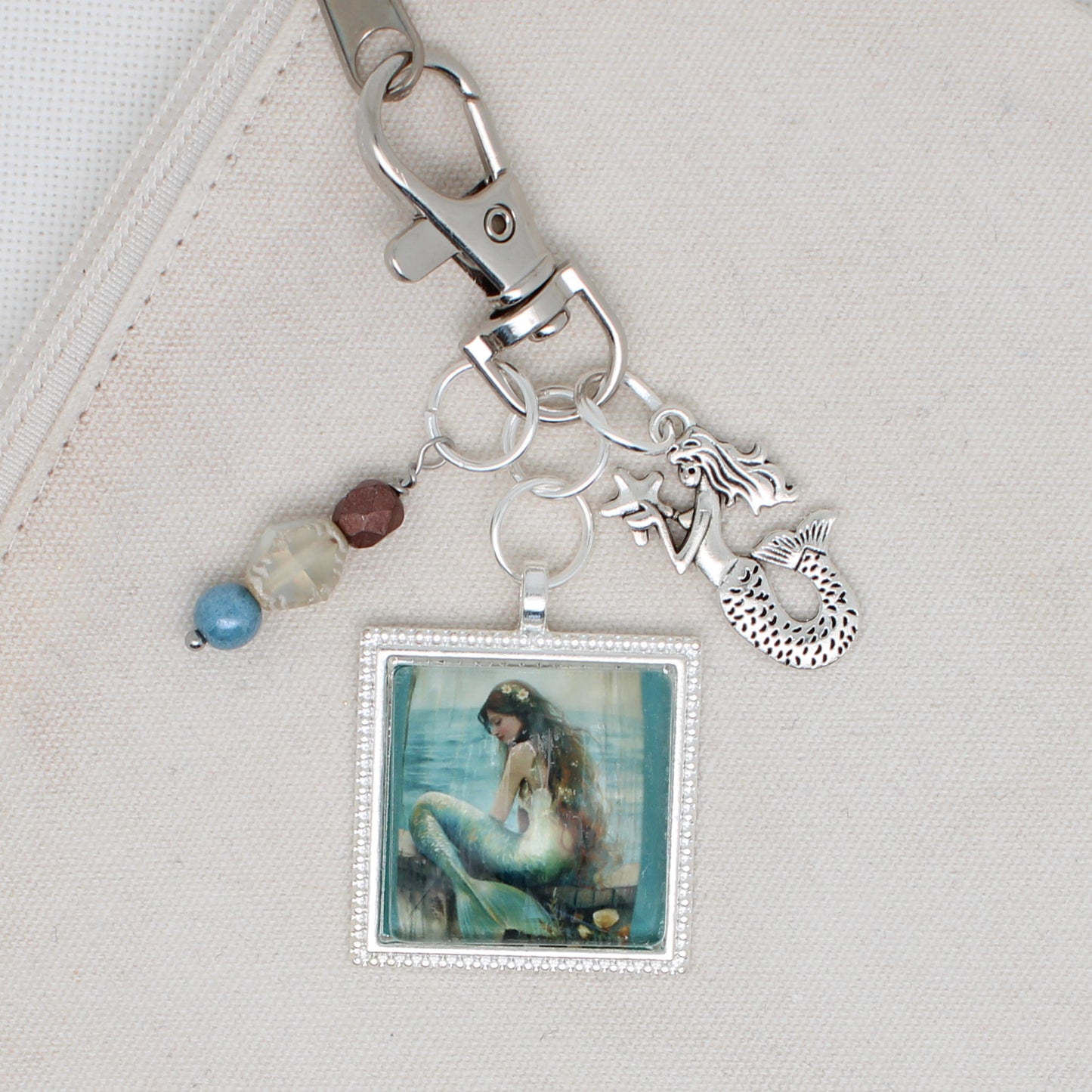 Mermaid Zipper Pull/ Mini- Fob