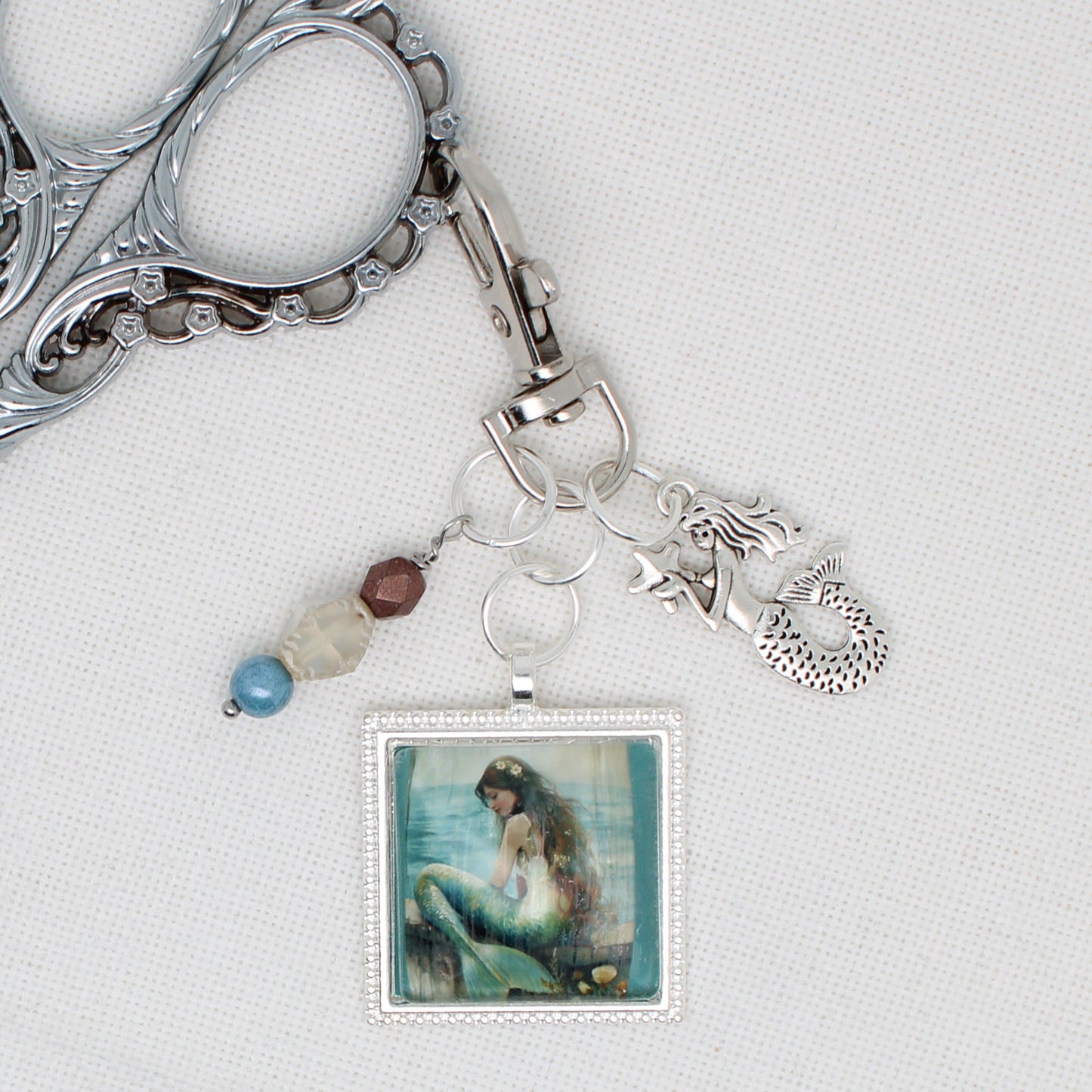 Mermaid Zipper Pull/ Mini- Fob