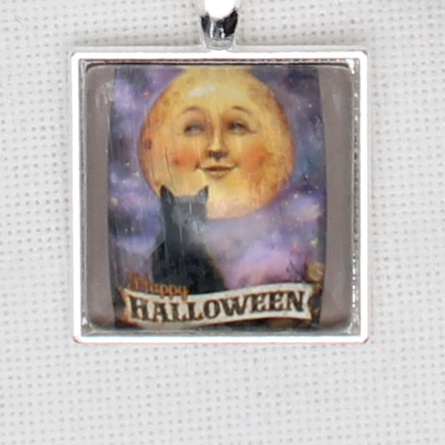 Cat and Moon Face Floss Ring