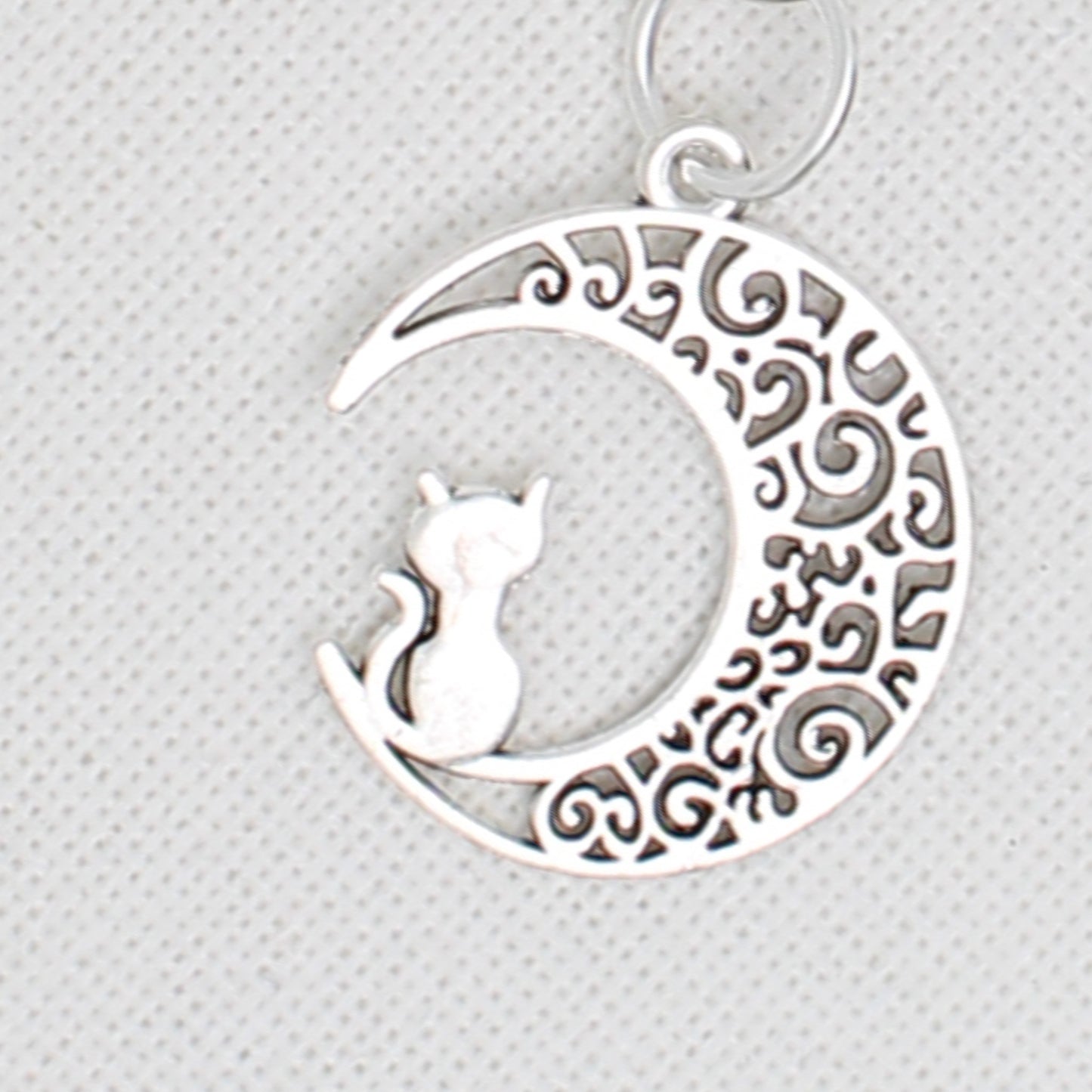 Cat and Moon Face Floss Ring