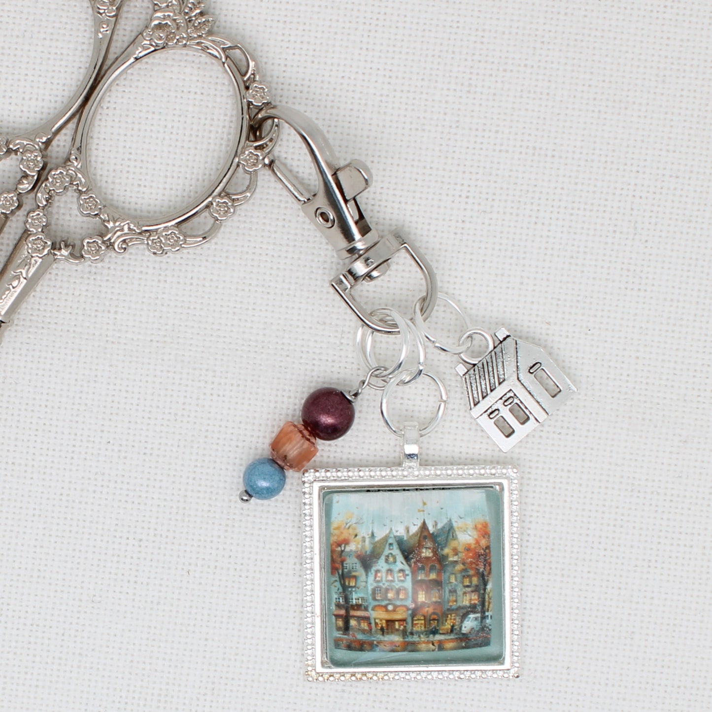Autumn In The City Zipper Pull/ Mini-Fob
