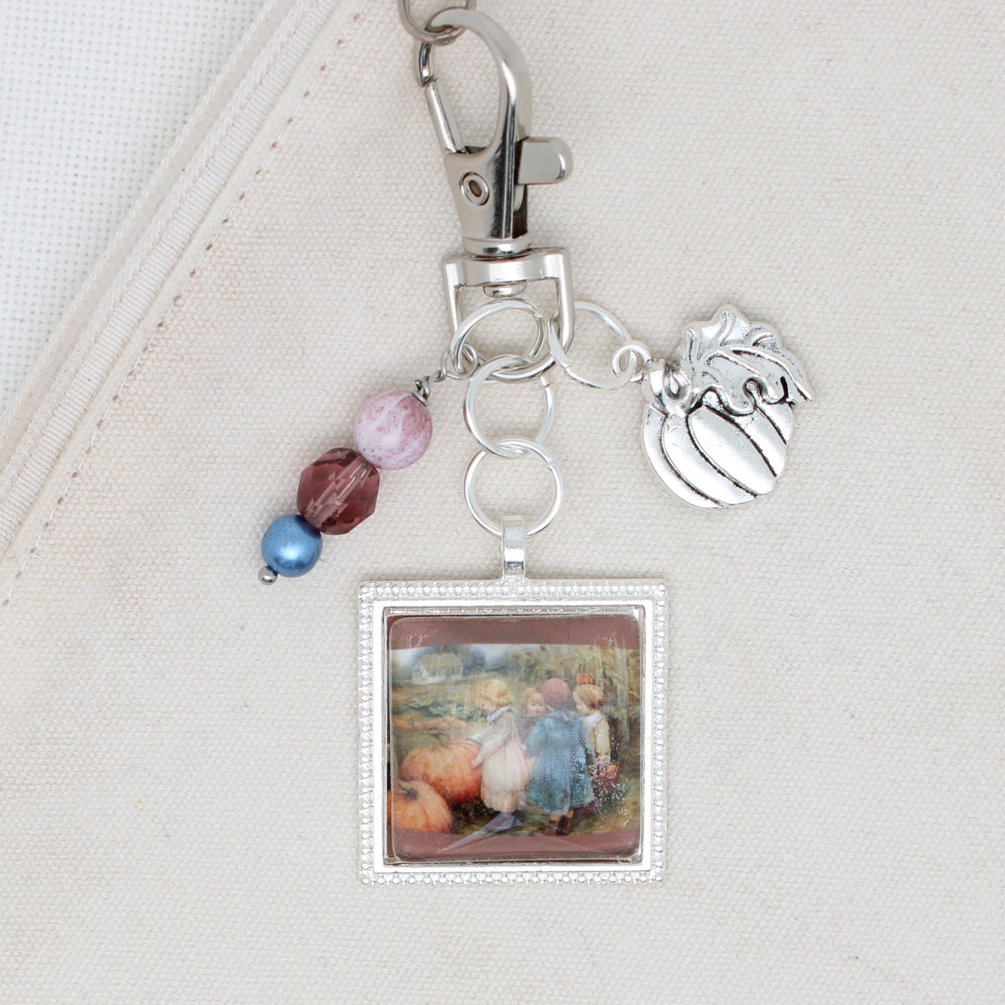 Pumpkin Girls Zipper Pull/ Mini-Fob
