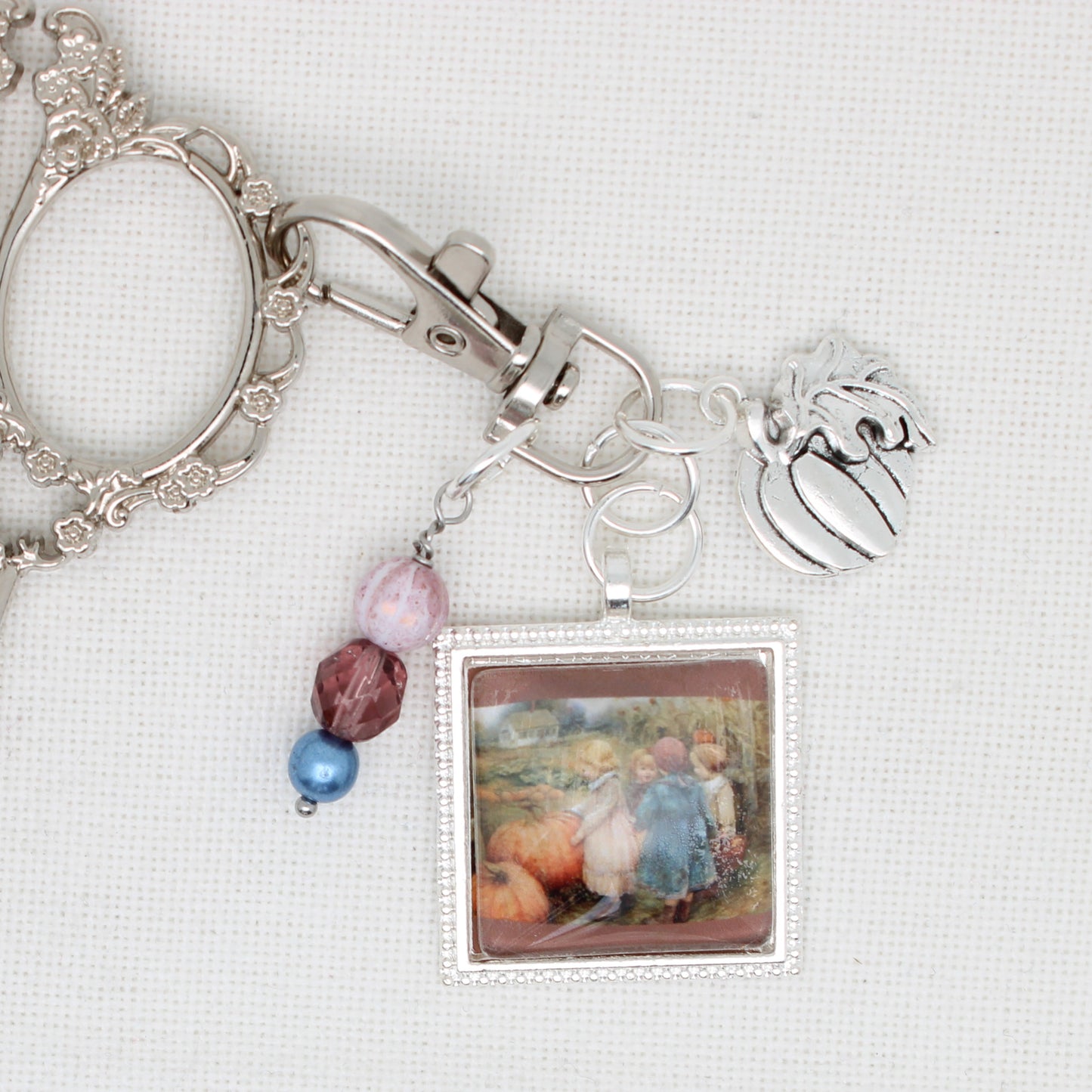 Pumpkin Girls Zipper Pull/ Mini-Fob