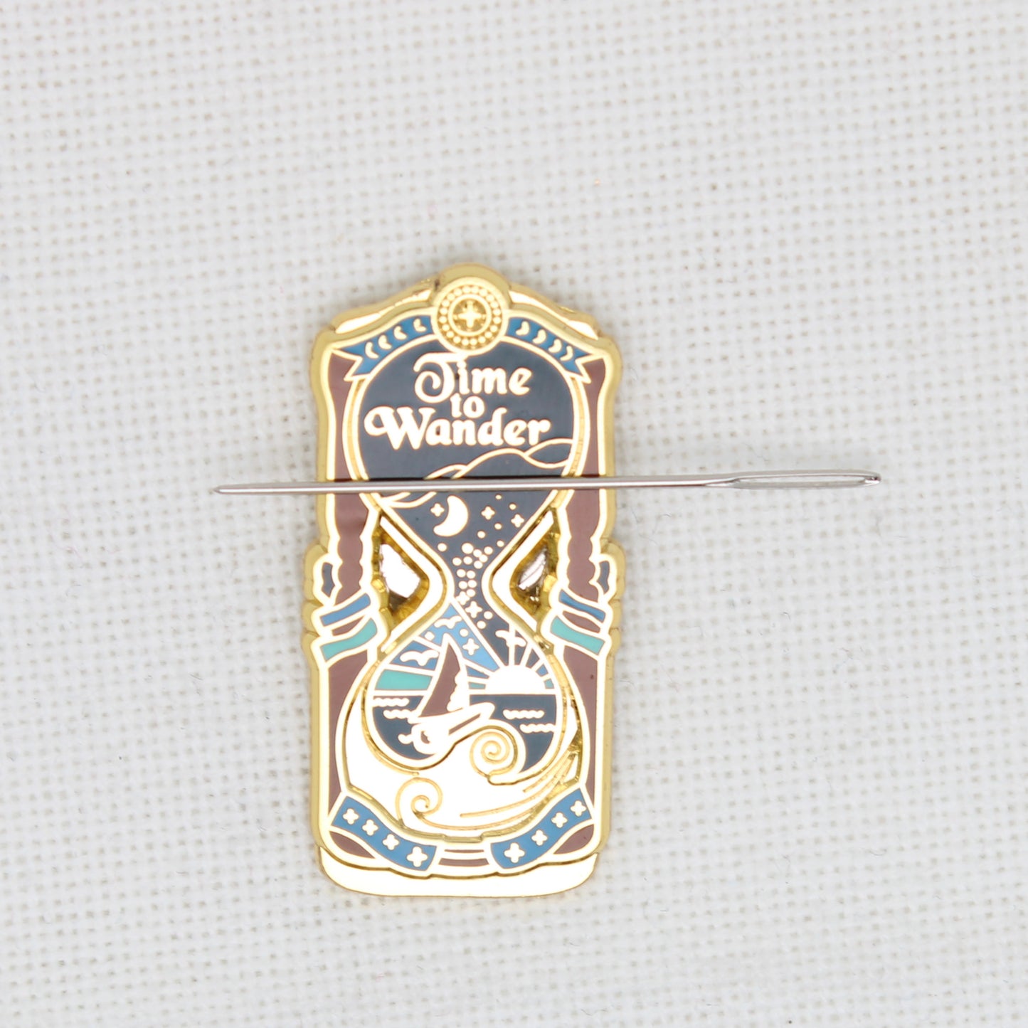 Hour Glass Time To Wander Magnetic Needle Minder