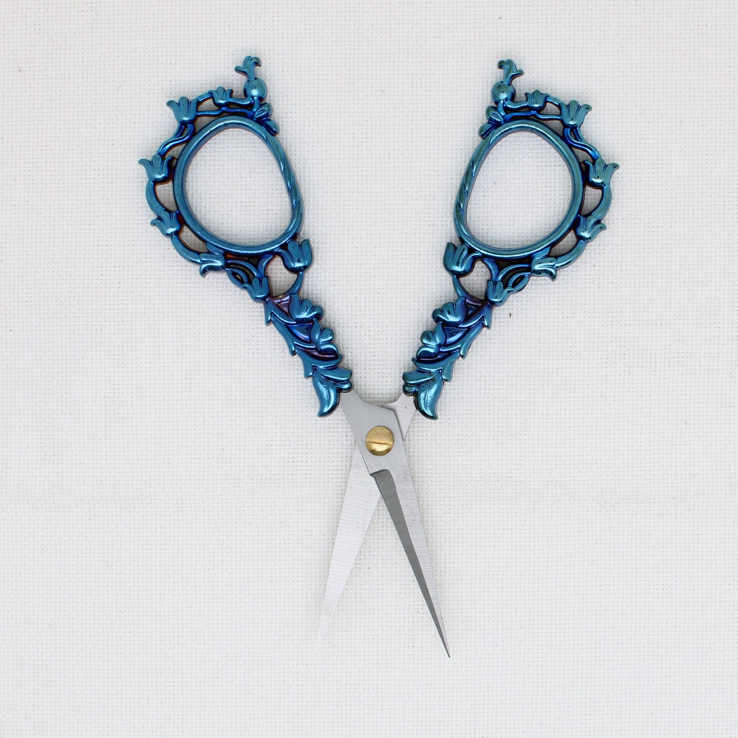 Large Blue Flower Embroidery Scissors
