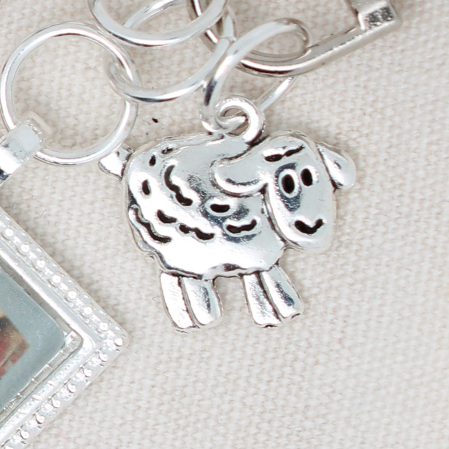 Christmas Sheep Zipper Pull/ Mini-Fob