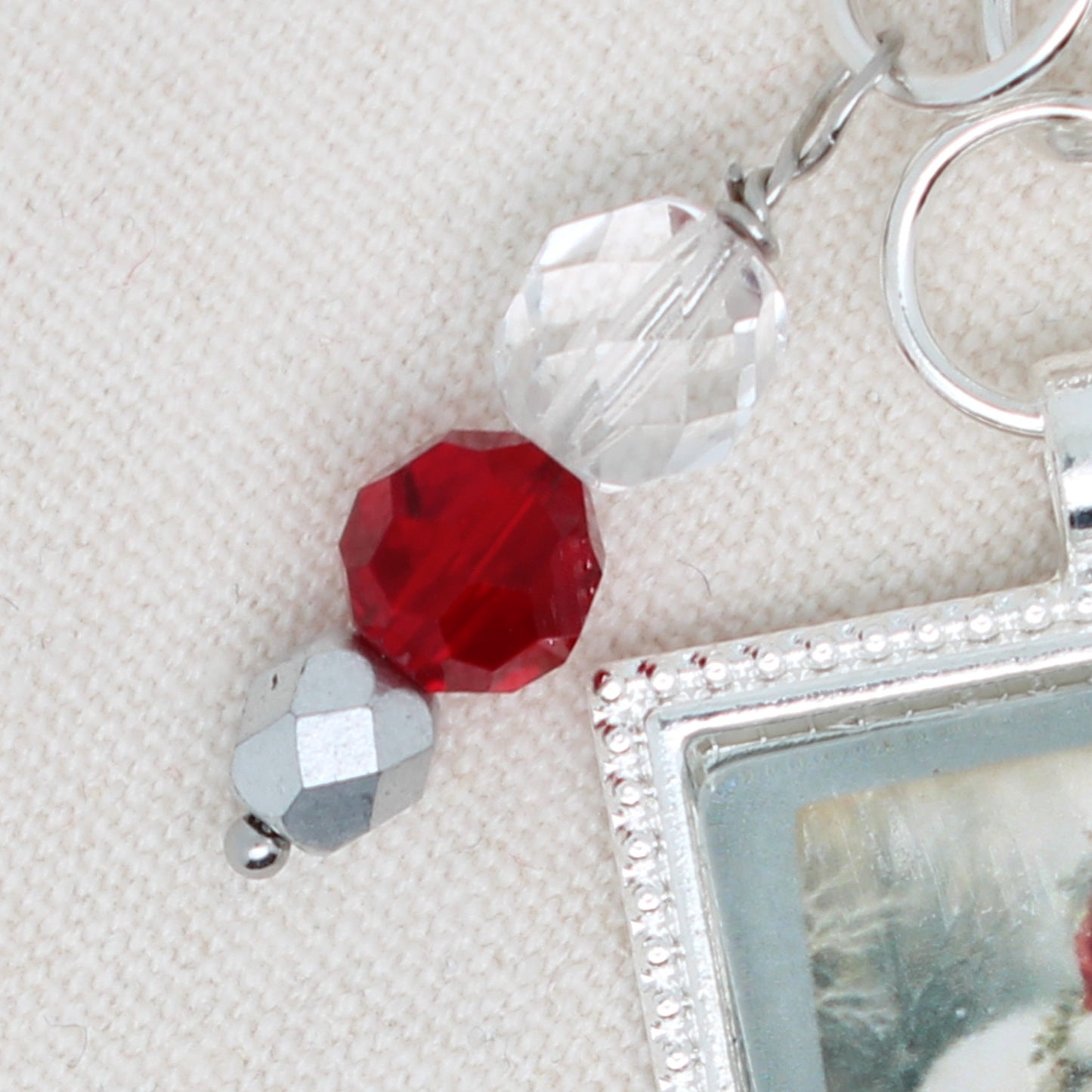 Christmas Sheep Zipper Pull/ Mini-Fob