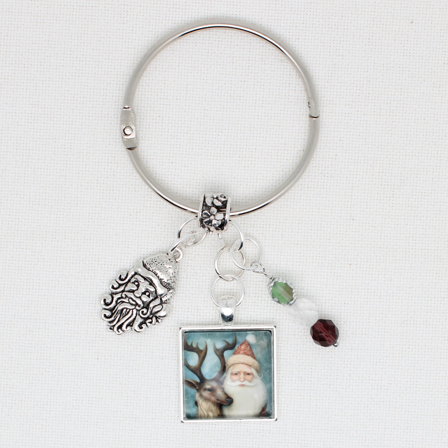 Santa And Reindeer Floss Ring