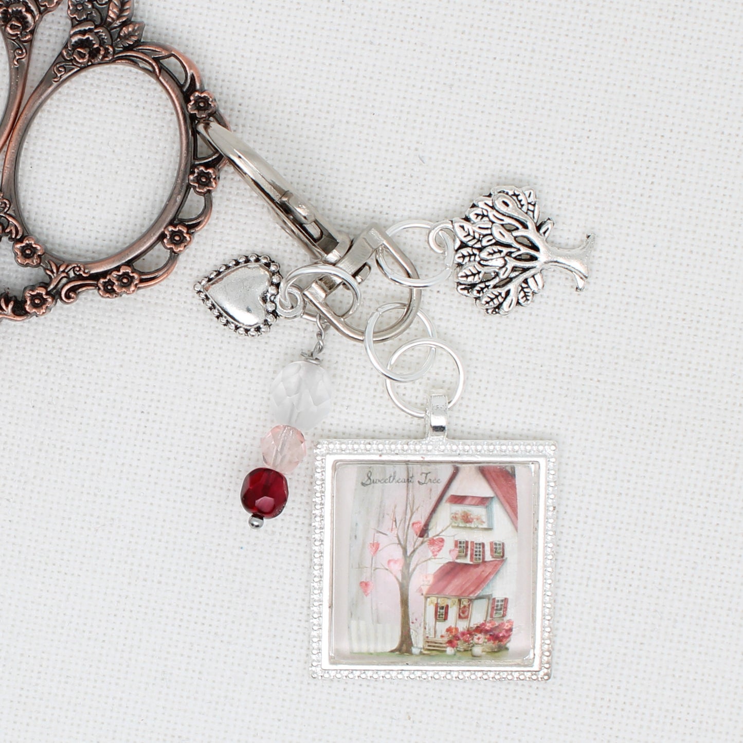 Sweetheart Tree Zipper Pull/ Mini-Fob