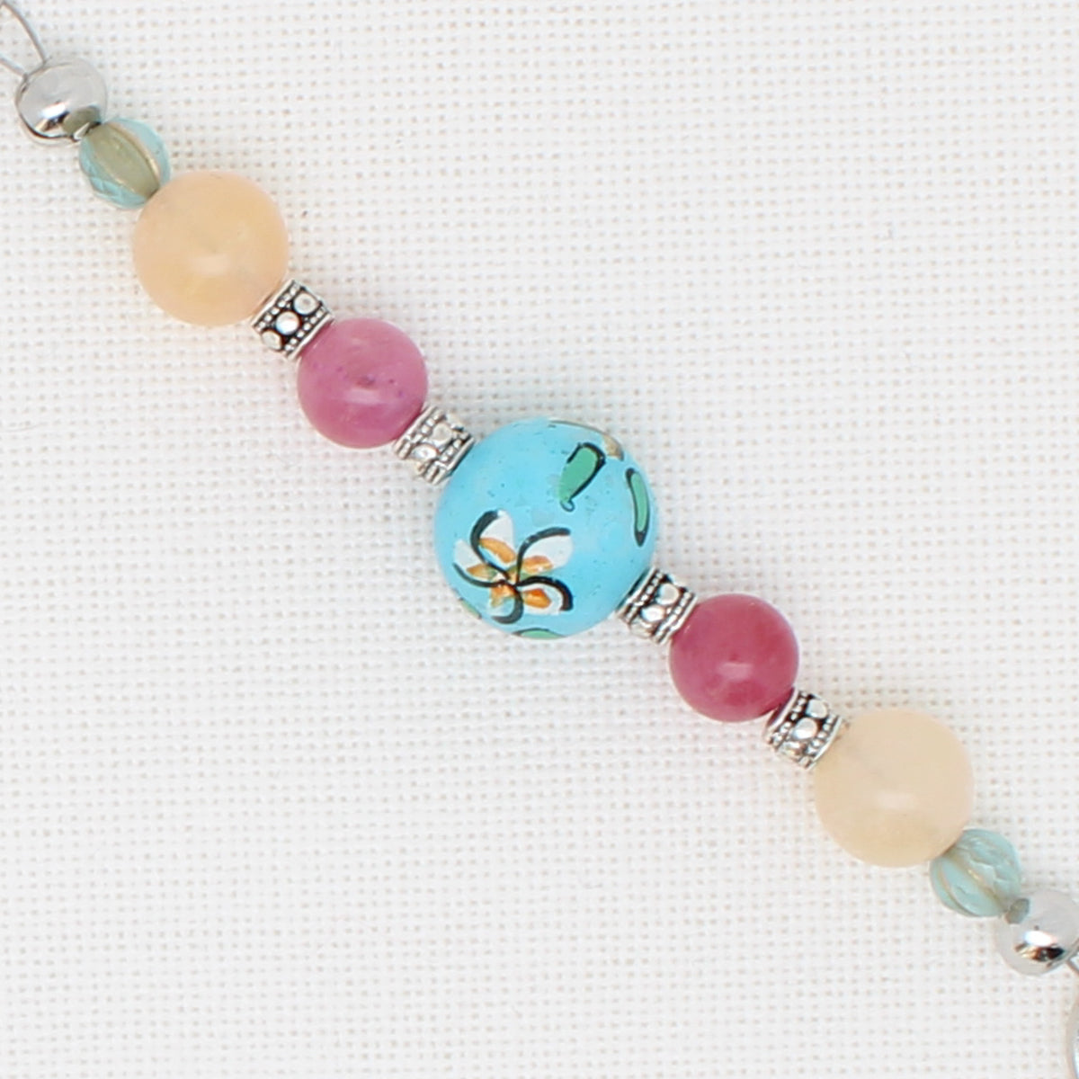 Flower Double Clip Scissor Fob