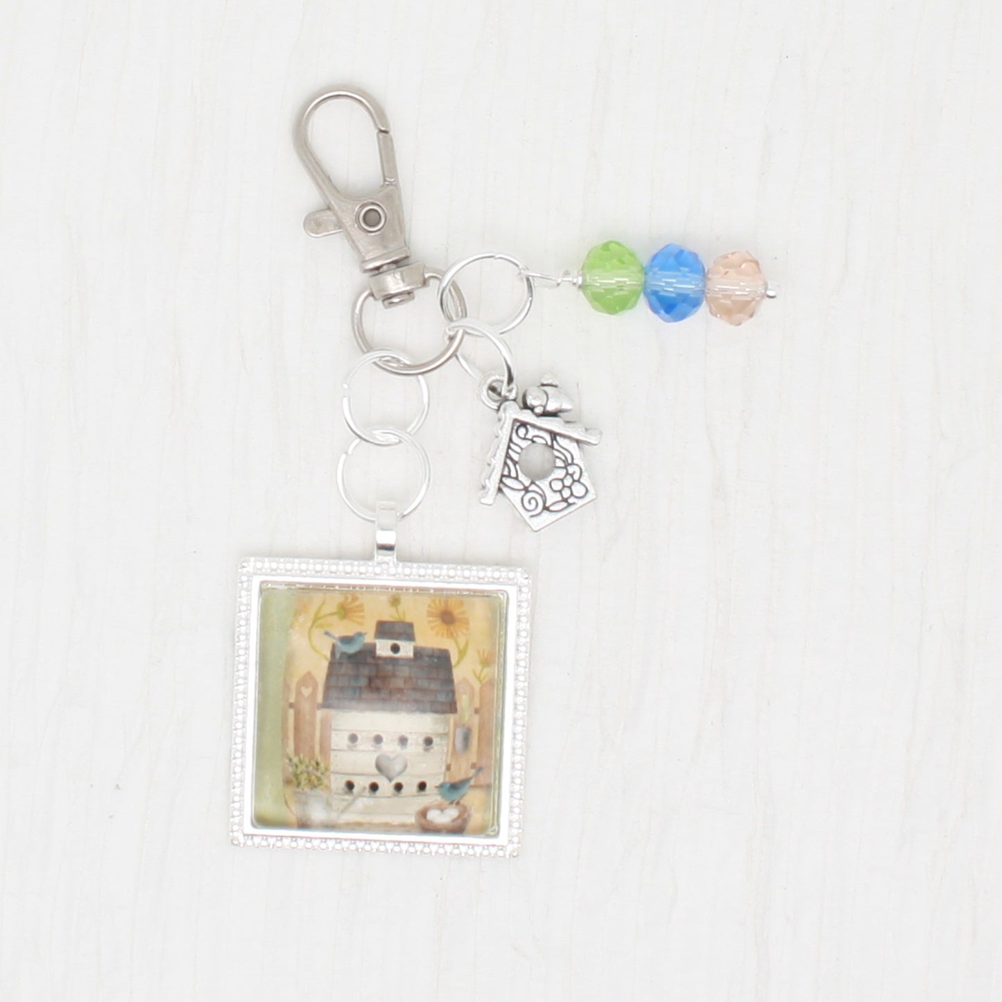 Birdhouse Zipper Pull/ Mini- Fob