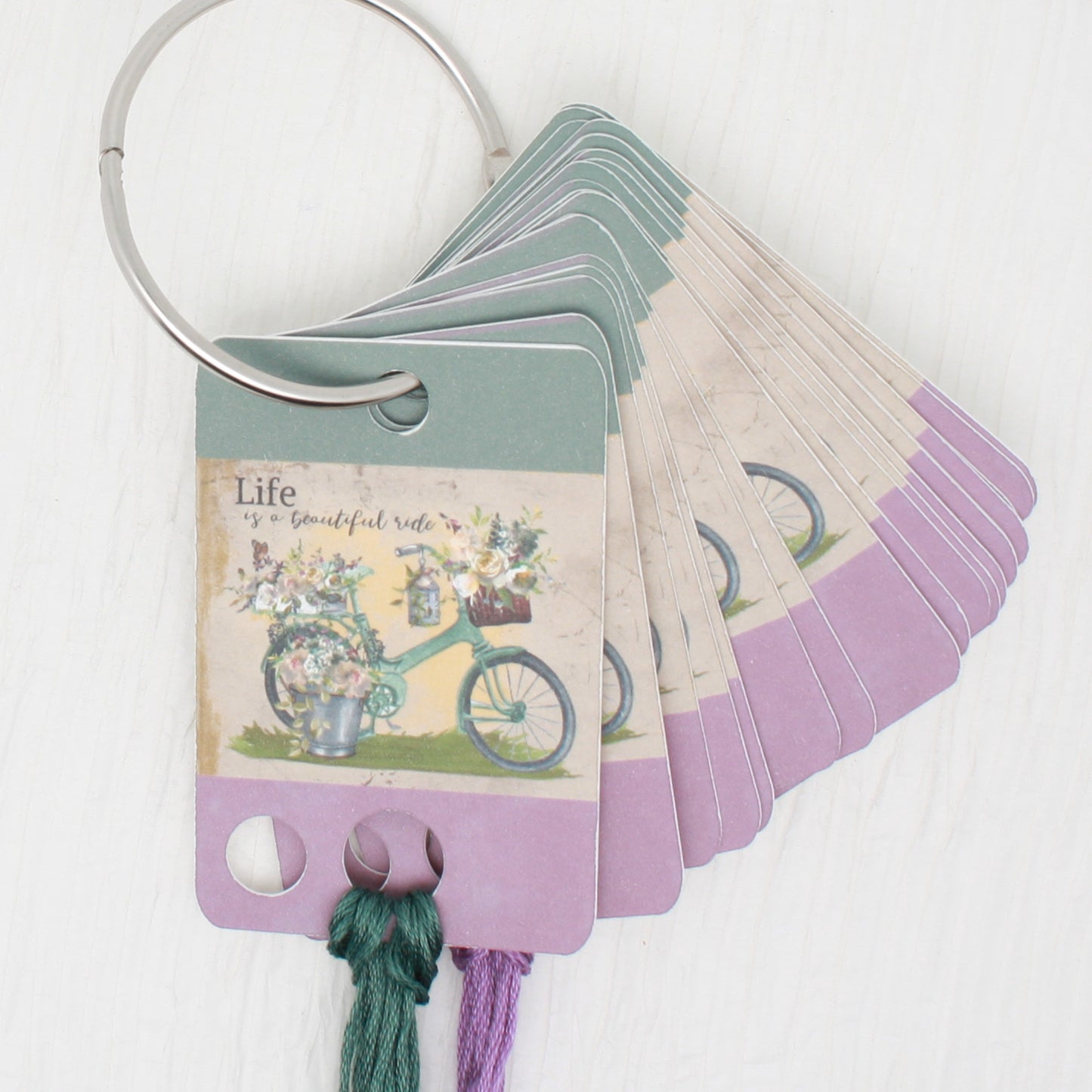 Life Is A Beautiful Ride Floss Cards- Pack Of 20 Cards