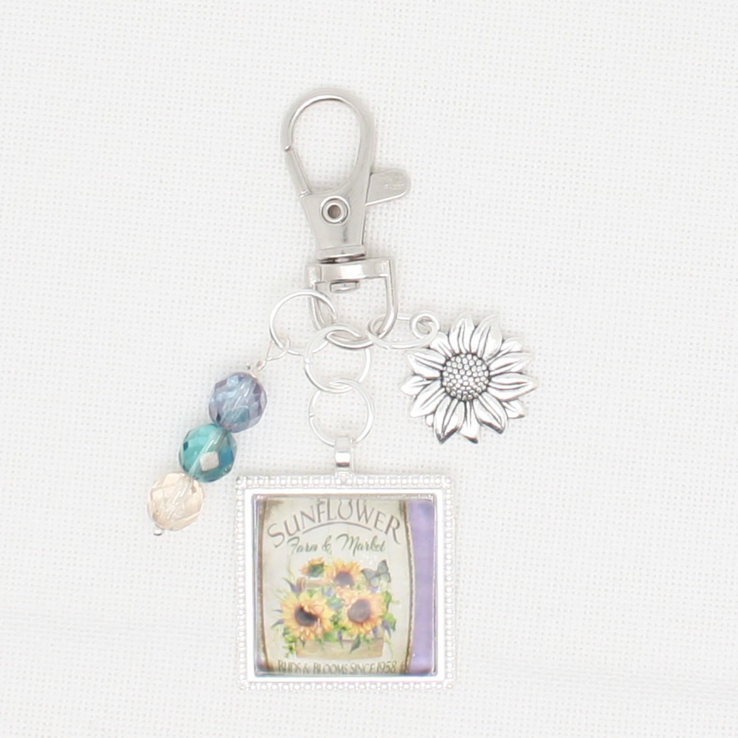 Sunflower Zipper Pull/ Mini- Fob