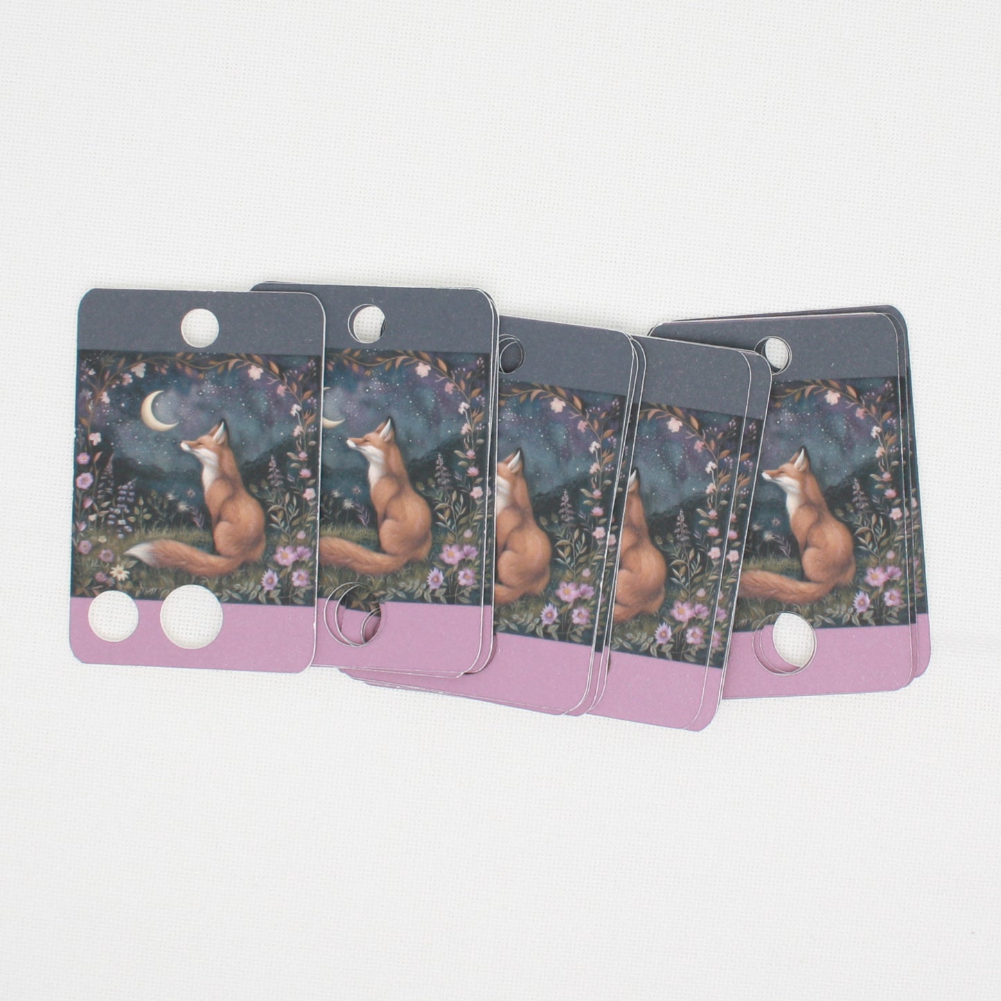 Night Animals Fox Floss Cards.- Pack Of 20 Cards