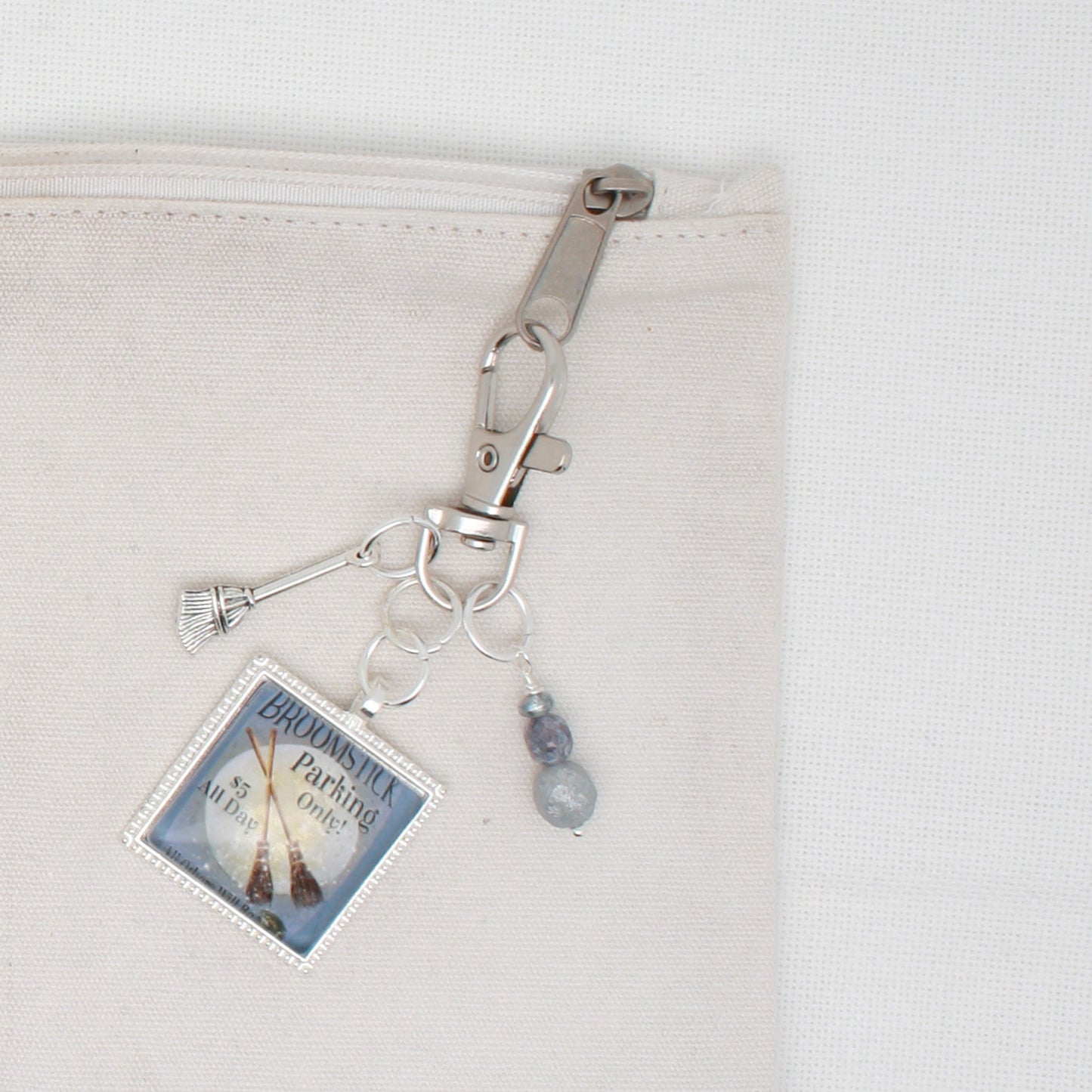 Broomstick Parking Zipper Pull