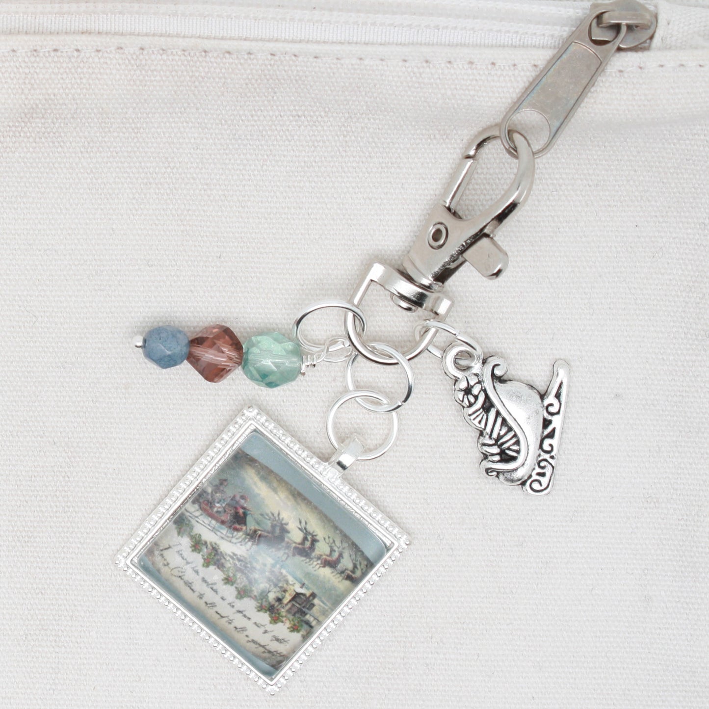 The Night Before Christmas Zipper Pull/ Mini- Fob