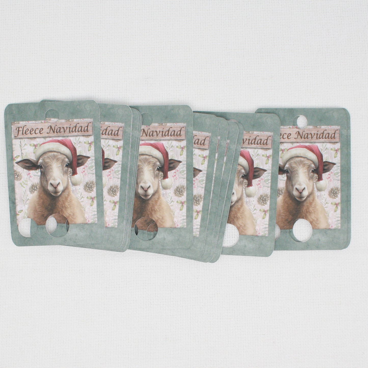 Fleece Navidad Floss Cards.- Pack Of 20 Cards