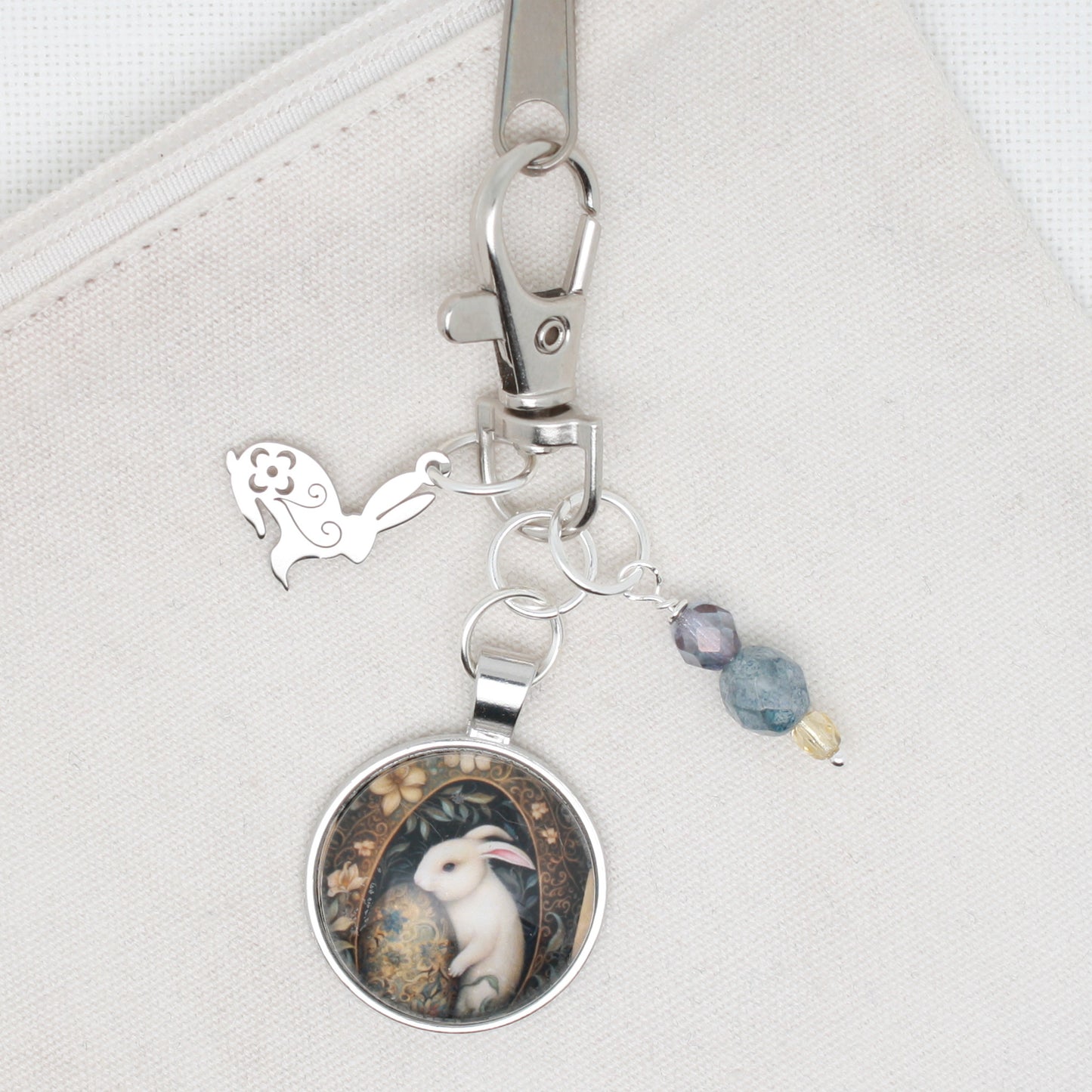 Golden Egg Animals Bunny Zipper Pull/Mini-Fob