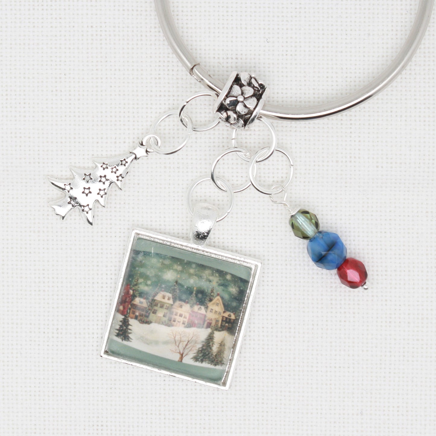 Christmas Village Floss Ring