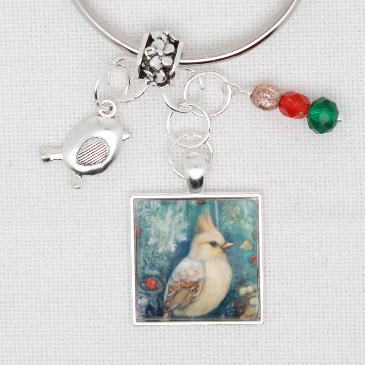 Christmas Bird Floss Ring