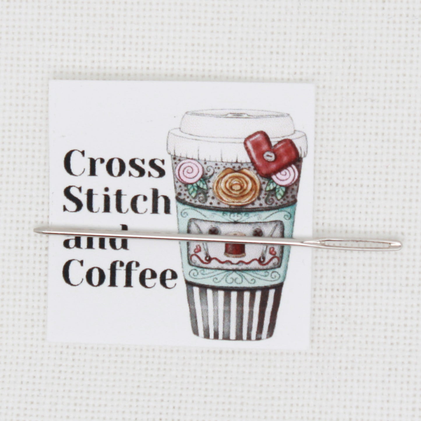 Cross Stitch And Coffee Needle Minder