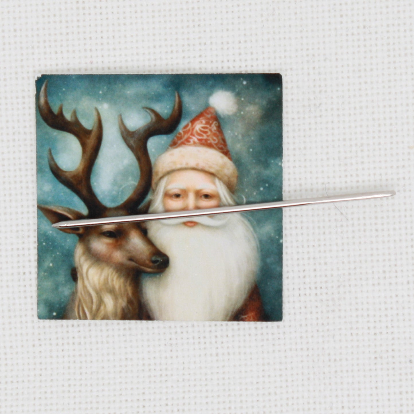 Santa And Reindeer Needle Minder