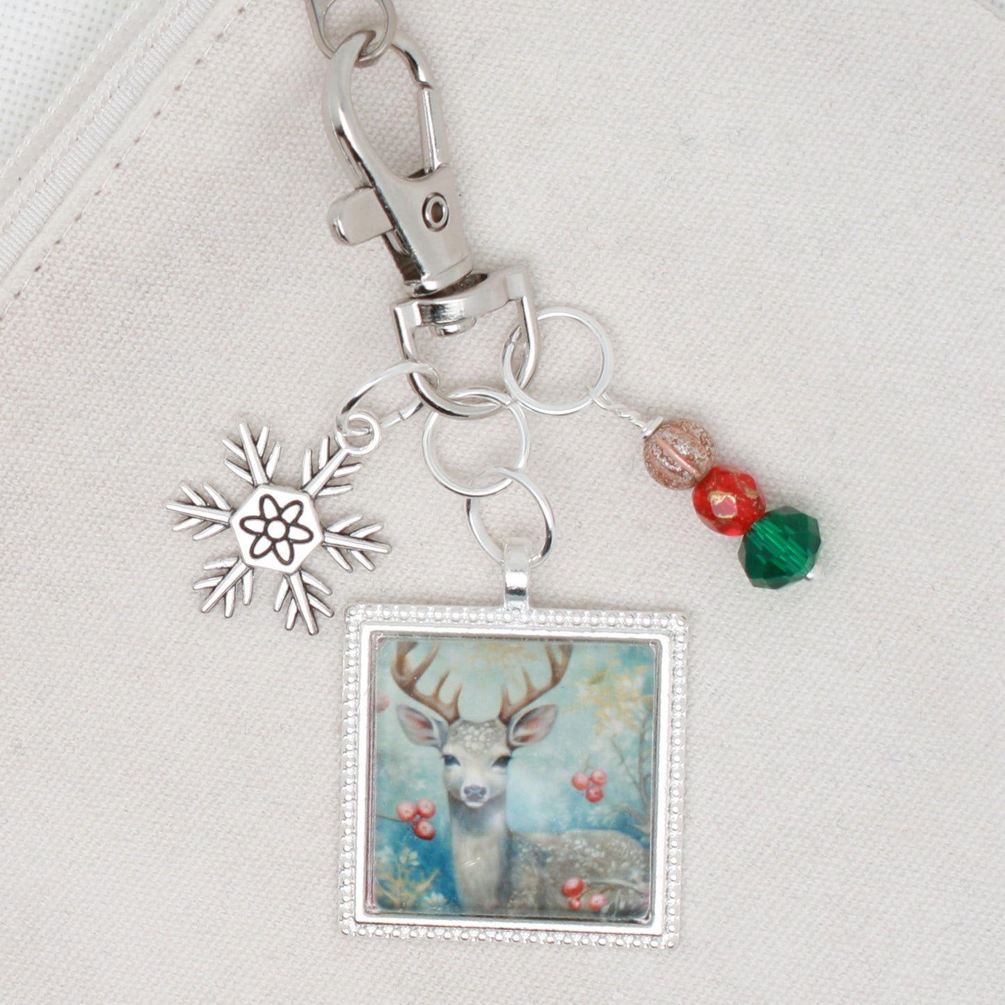 Reindeer Zipper Pull/ Mini- Fob