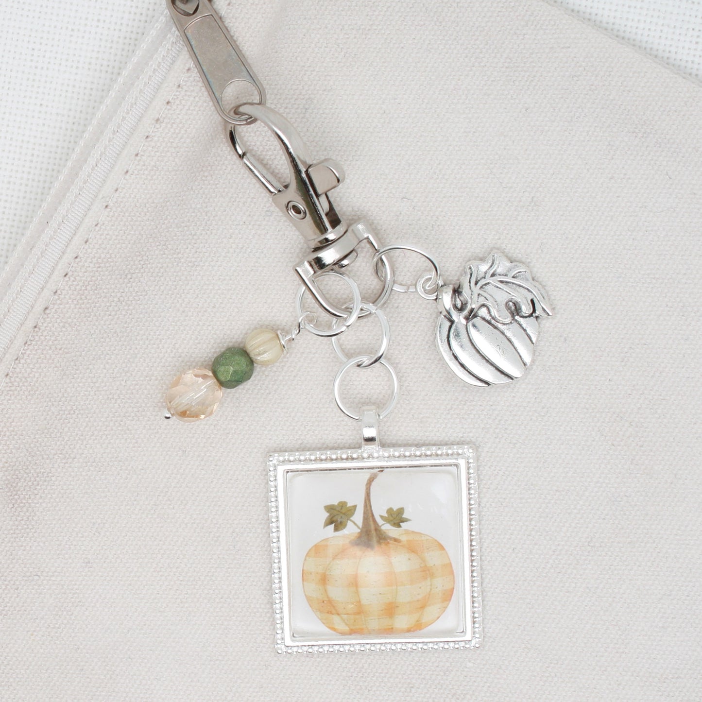 Hello Fall Zipper Pull/ Mini- Fob