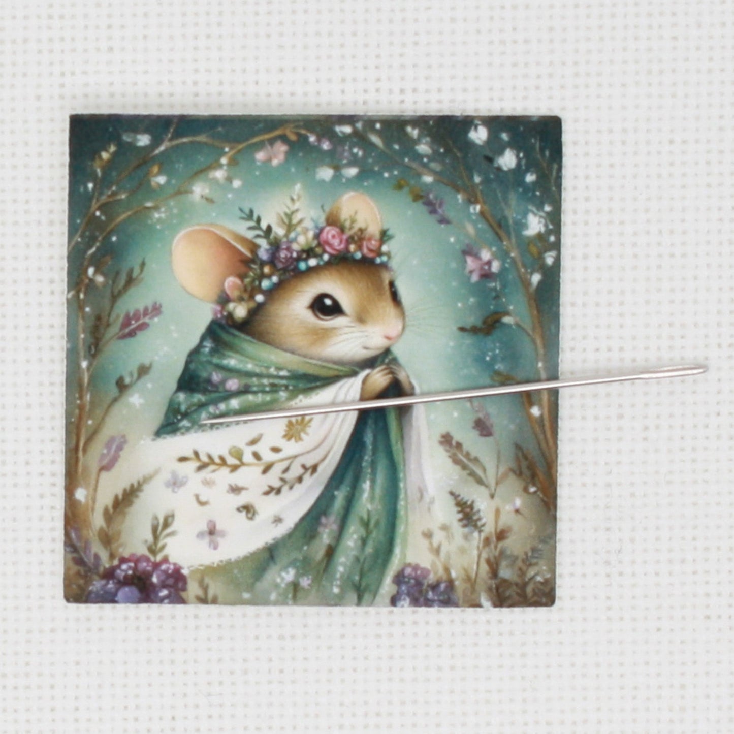 Winter Animals Mouse Needle Minder