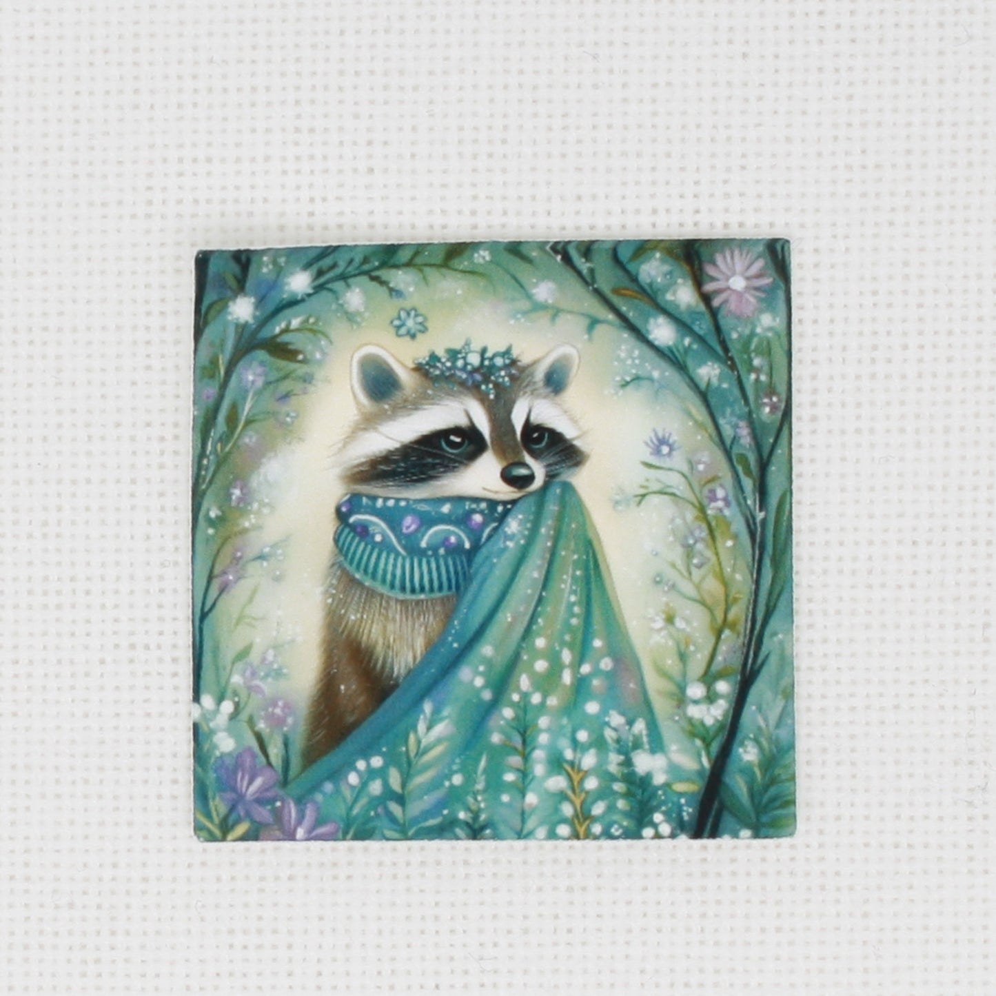 Winter Animals Raccoon Needle Minder