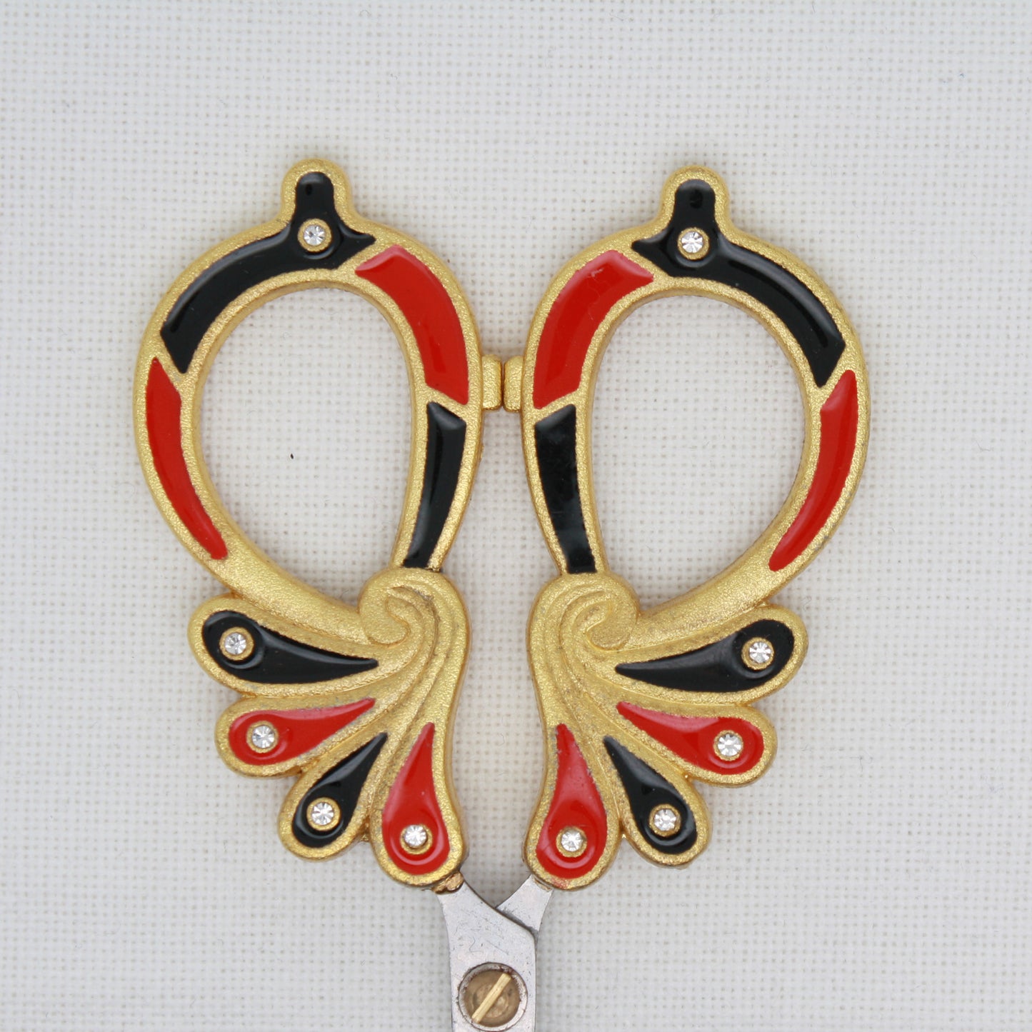 Fun Gold Red And Black Large Handle Embroidery Scissors