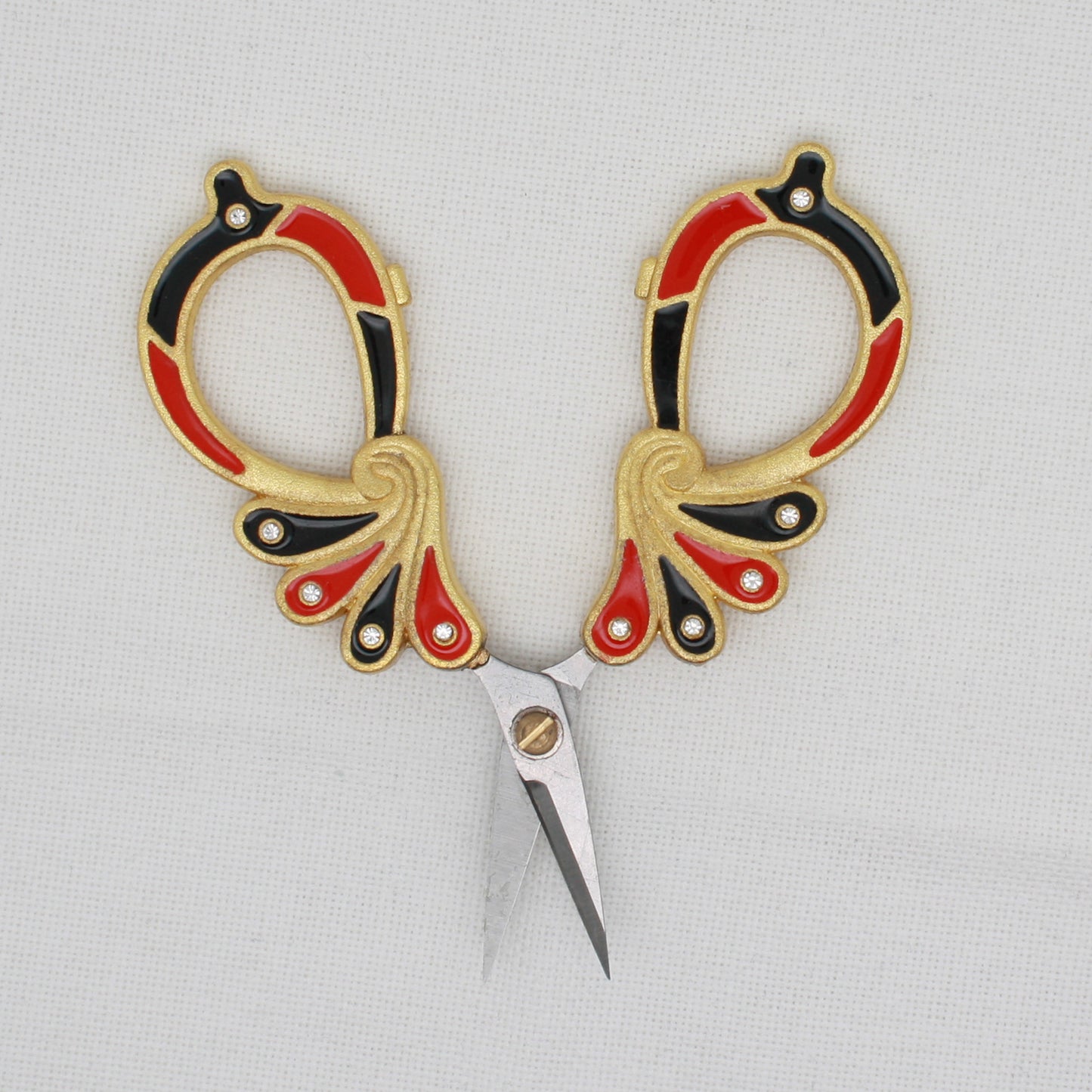 Fun Gold Red And Black Large Handle Embroidery Scissors