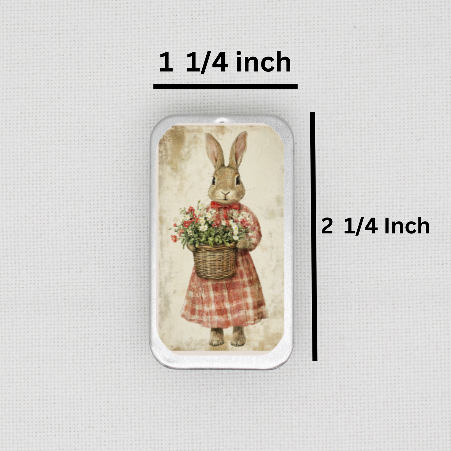 Spring Bunny Needle Tin