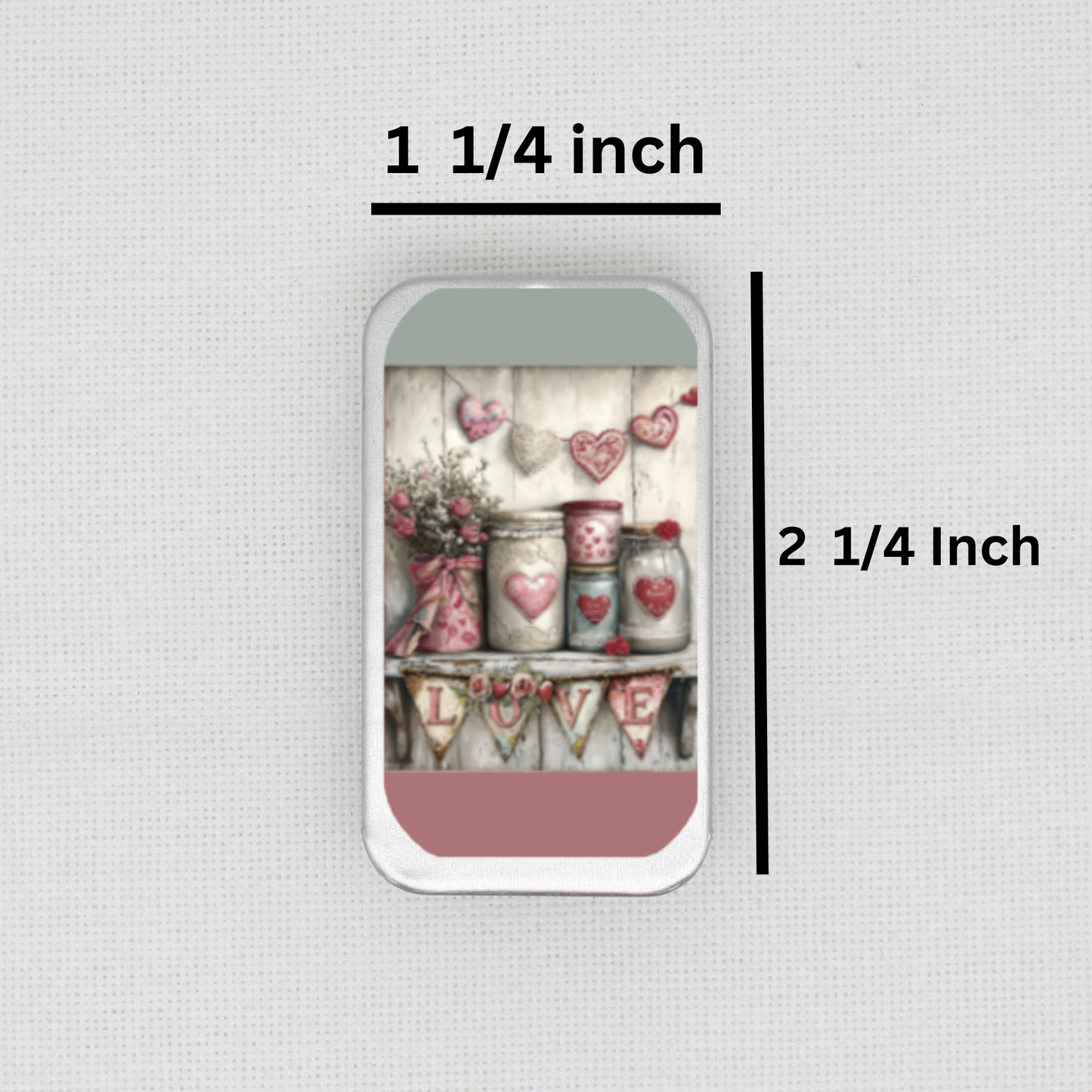 Valentine Shelf Needle Tin