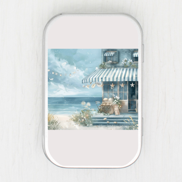 Beach Cafe Small Storage Tin