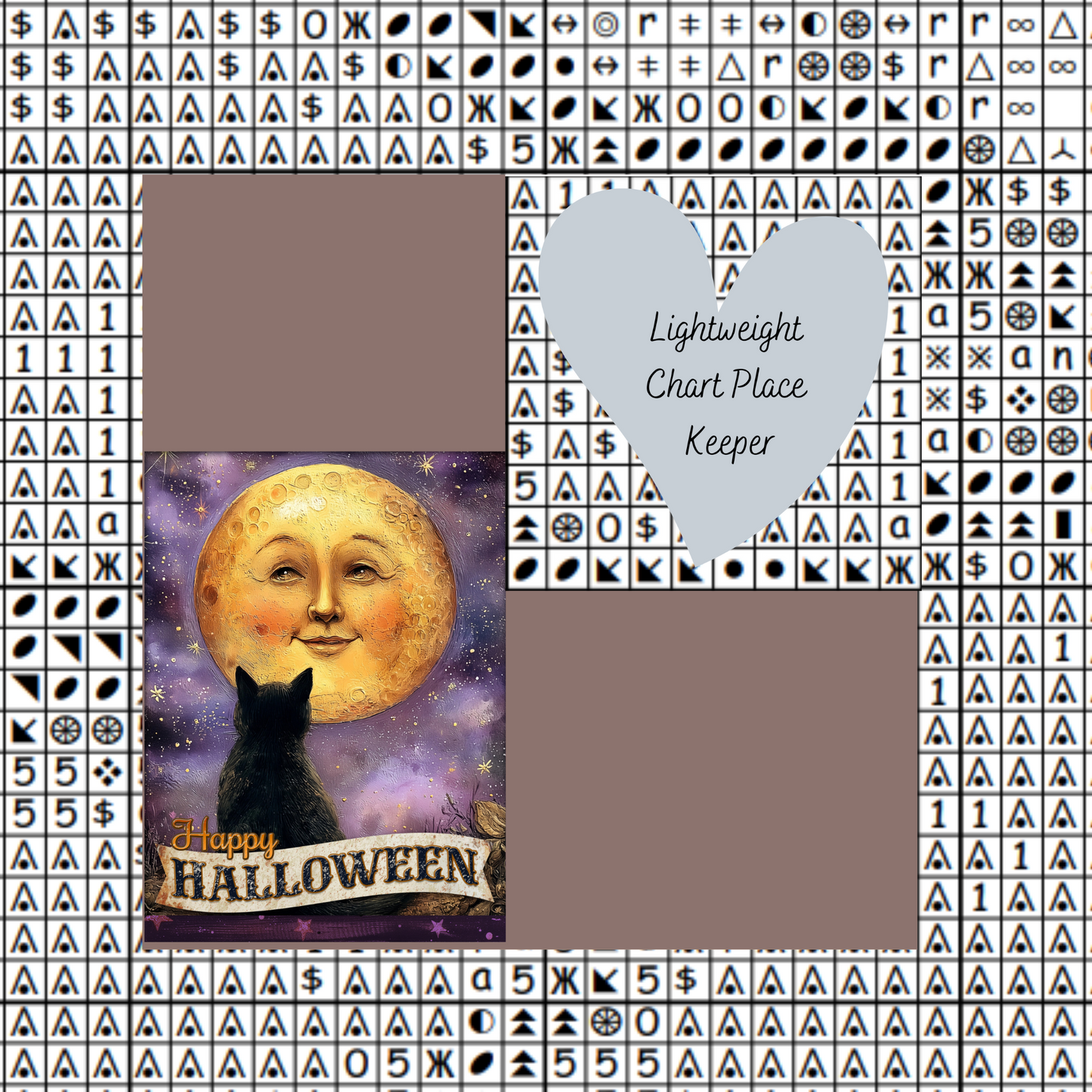 Cat And Moon Face Chart Place Keeper